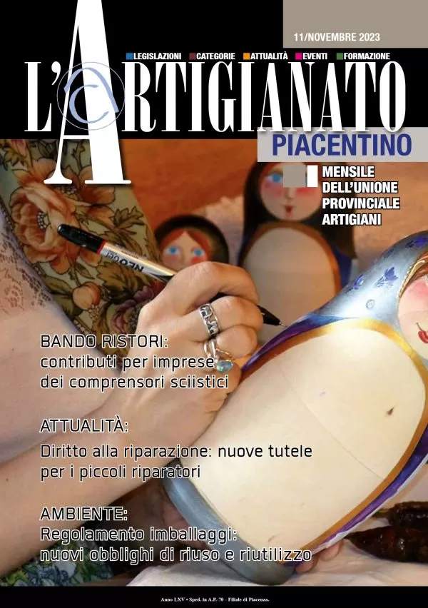 N°11 - Novembre 2023 L'Artigianato Piacentino