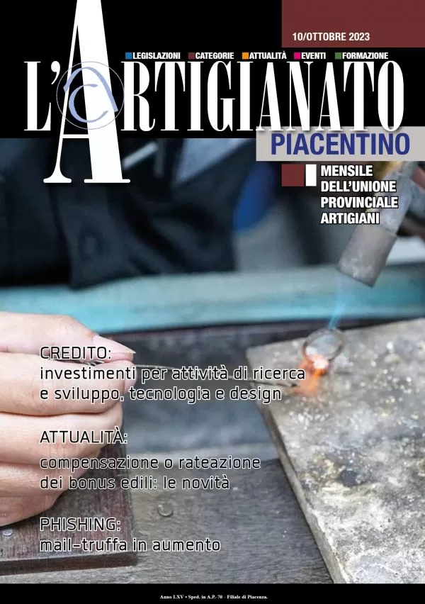 N°10 - Ottobre 2023 L'Artigianato Piacentino