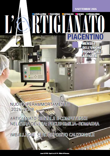 N° 9  - Settembre 2026 -  L'Artigianato Piacentino