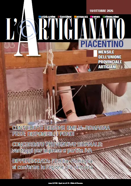 N° 10  - Ottobre  2026 -  L'Artigianato Piacentino